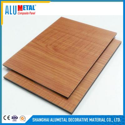 painel composto de alumínio 3mm de madeira de 2440mm anodizado para a parede exterior