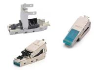 CAT7 a tomada modular 8p8c rj45 do ftp Toolless protegeu o conector macho 10GB