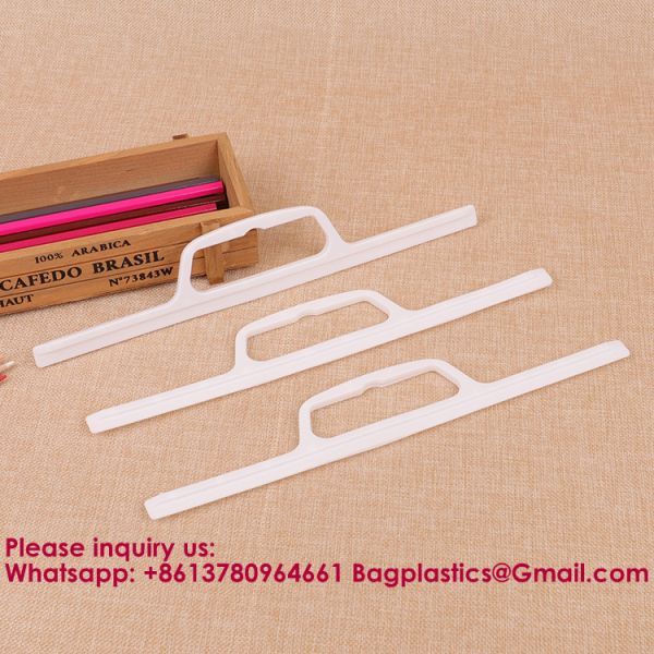 PLASTIC HANDLE PLASTIC HANGER HANDLE BAG HANGER BAG Wholesale Plastic Detachable Bag Handle Packaging Bag Handles Hanger White 13cm 20cm For Packing Gift Storage Bags Accessories