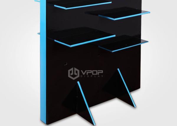 Two Sides Cardboard Merchandising Displays Blue And Black Stable High Capacity