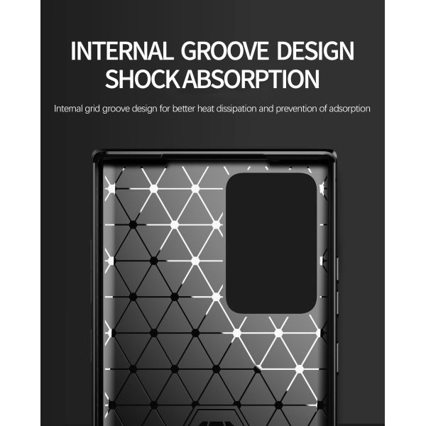 Luxury Shockproof Phone Cases Carbon Fiber TPU Back Cover Anti Slip