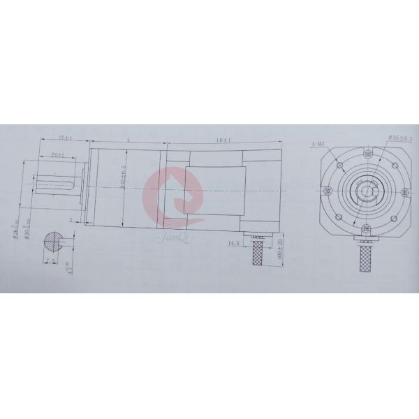 6100rpm NEMA17 80mm Square 24VDC Planetary Gear Motor 42JMG200K