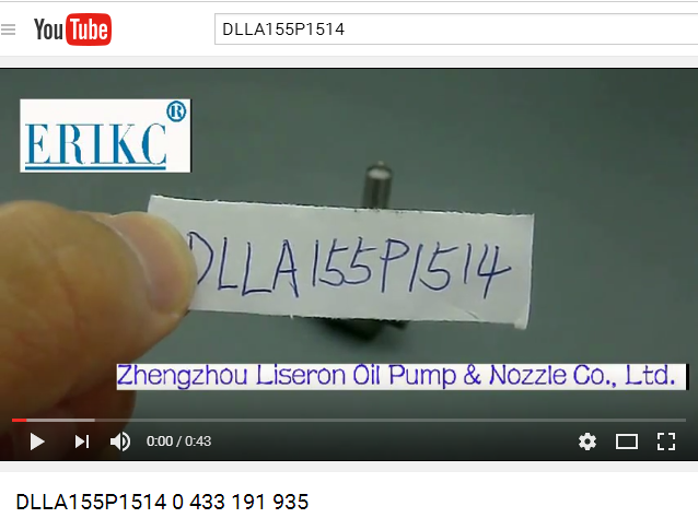 DLLA155P1514 MAZDA sprayer nozzle 0 433 191 935 For BOS auto fuel pump injection nozzle DLLA155P 1514
