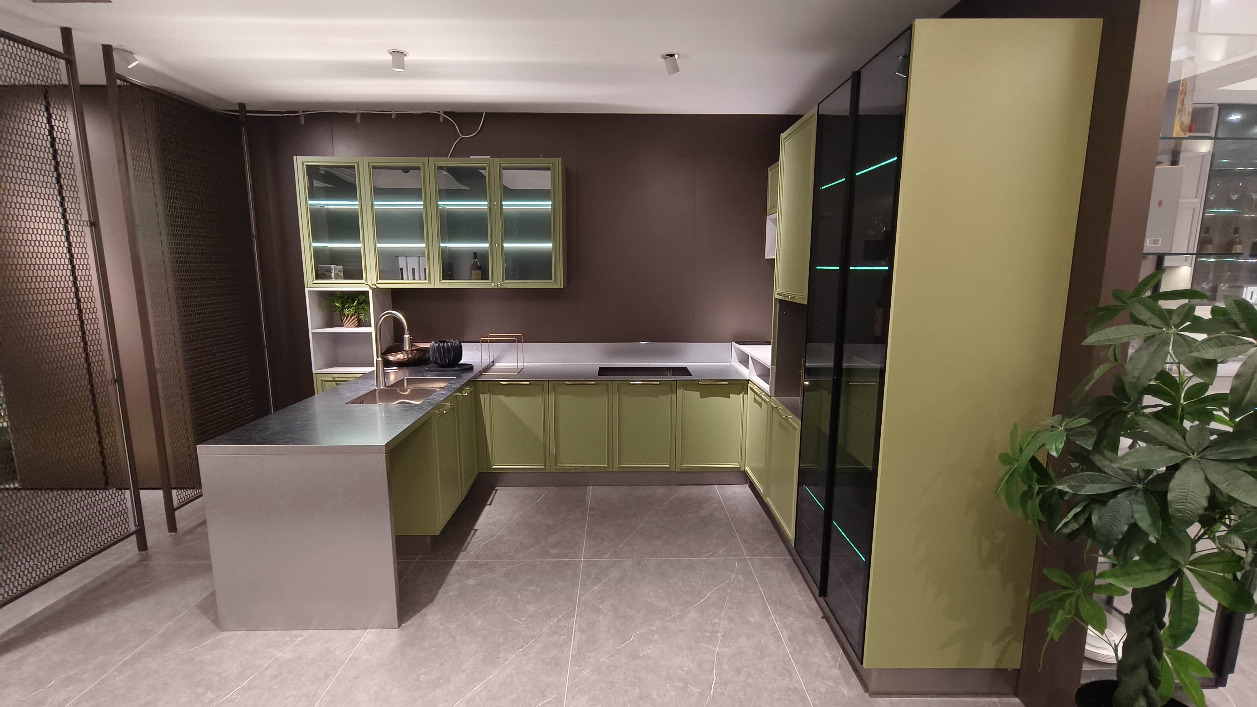 Home Kitchen Stainless Steel Cabinet Avocado Green Mold Free Moisture Proof