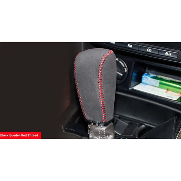 Black Suede Gear Shift Knob Cover for Toyota Prado 2010 2012 2013 2014 Land Cruiser Prado
