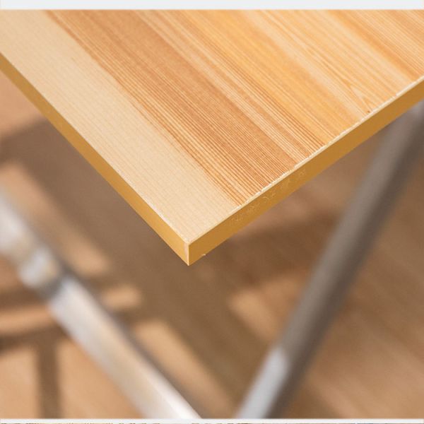 Stylish PU Leather Covered Modern Outdoor Foldable Walnut Dining Folding Table
