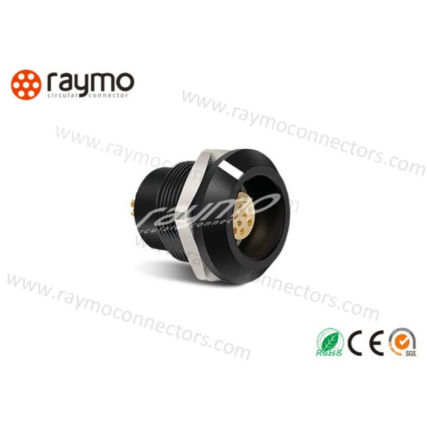 Circular Waterproof IP68 Plastic Push Pull Connectors With Brass Shell