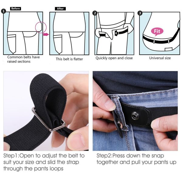 Резинка женщин простирания подпоясывает 46cm никакая пряжка пояса o пряжки