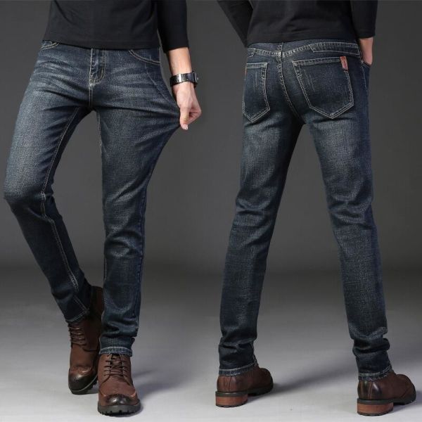 XMAMLON RTS Man Trousers Regular Jeans with Washed Craft and Windproof Technology