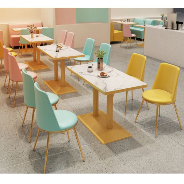 Tables Dining Table Cafe Chairs Modern Leather Red and Chair Restaurant Metal