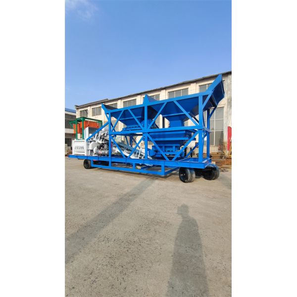 Forced Mobile Two Silo Rapid Mobile Concrete Mixing Plant 25m3/H
