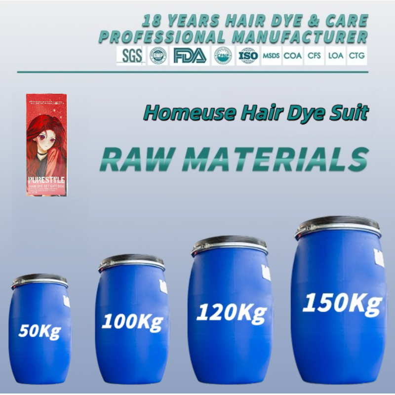OEM Permanent Home Hair Dye Kit Raw Material Herbal Formula Organic Hair Color Cream  Hair Color Manufacturer Supply