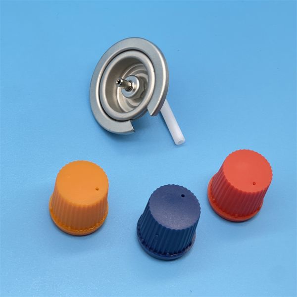 Válvula de gas de butano en aerosoles, válvula de lata de estaño en aerosoles para botes de combustible portátiles Uso de control de gas de precisión