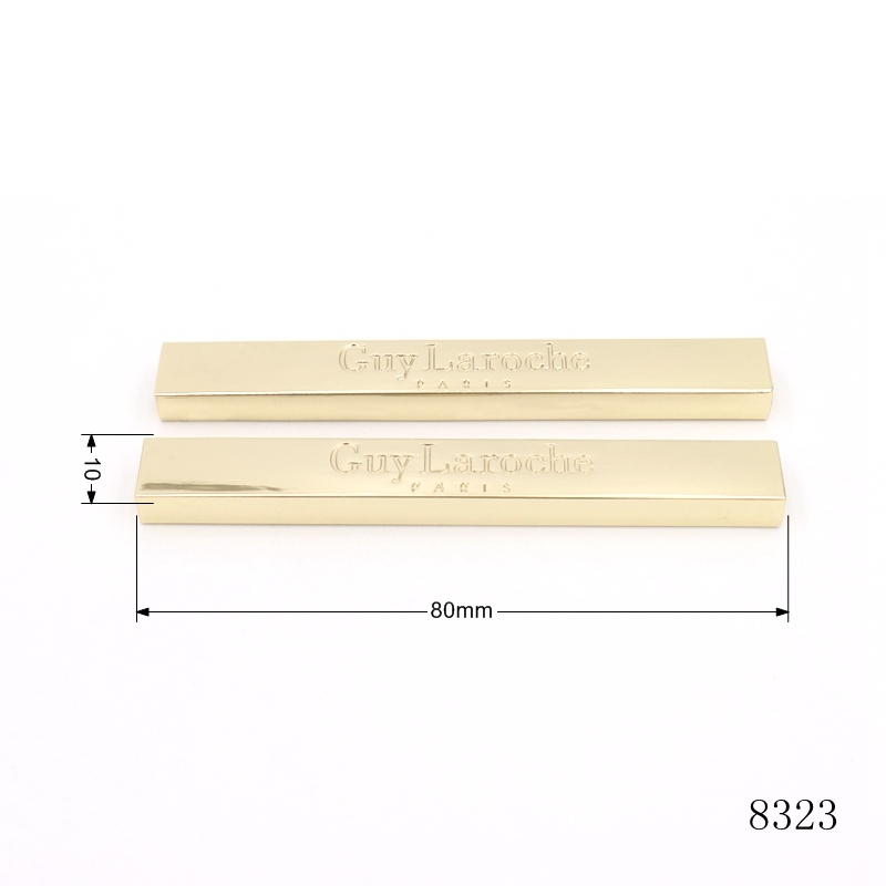80mm Light Gold U Shape Clip Custom Branding Metal Edge Clip For Bag Making