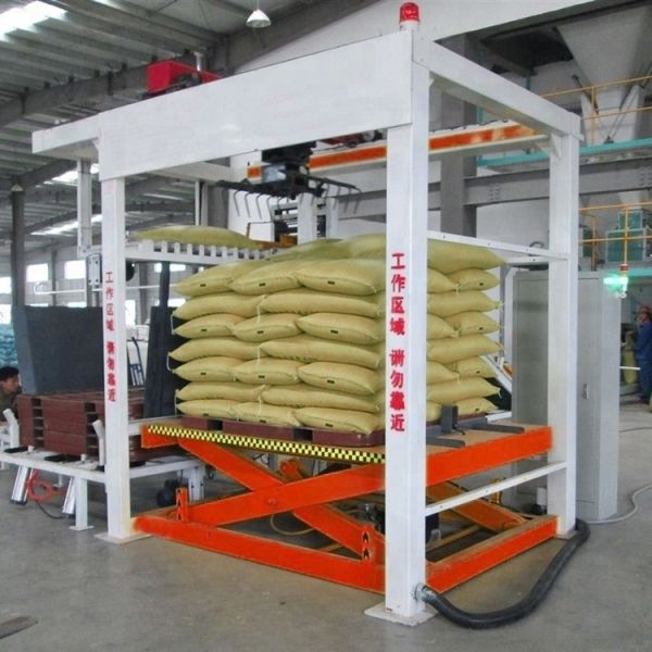 Bag Stacking Conveyor Palletizer for Animal Feed Bags Stacking Speed 600-800 Bags/Hour