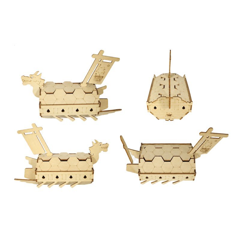 Wooden Dragon Boat Model Building Toy