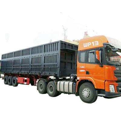 Sistema de travagem de dupla linha 13000X2500X1800MM Semi Drop Fence Log Box Truck Trailer