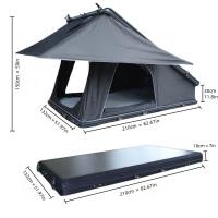 Gran carpa verde de cáscara dura carpa para automóviles de 4 personas carpa superior para automóviles