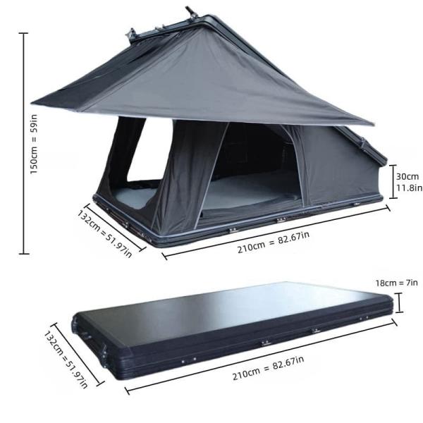 Pop Up Clamshell Aluminum Rooftop Tent For Jeep SUV Truck CE Certification