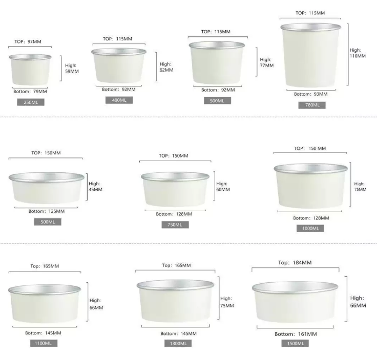 Eco Friendly, Oil Resistant, Salad Soup Rice Noodles Bowl, Bamboo Pulp, Disposable, Kraft Paper Bowl Lid