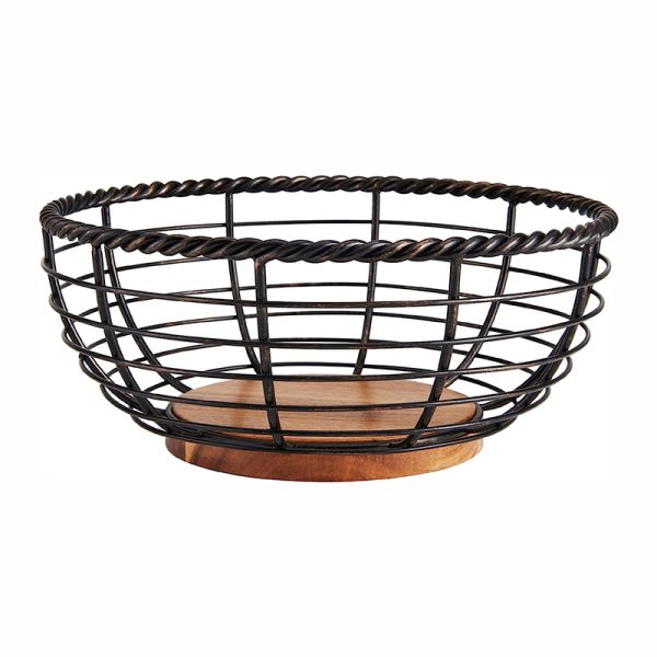 Compact Folding Wooden Fruit Bowl for Space-Saving Kitchen and Living Room Storage