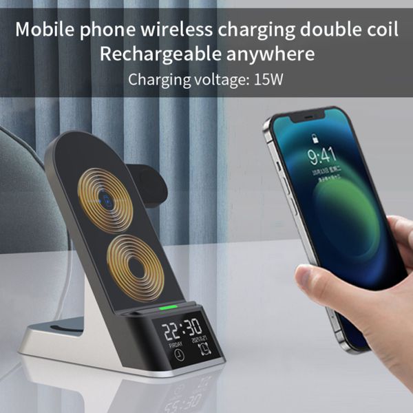 Multifunction Wireless Charger with Input 5V/2A Name ≤6mm Transmission Distance
