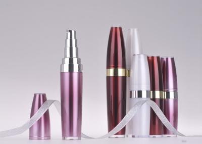 Red Height 120mm 10ml Cosmetic Pump Bottle / Empty Foundation Bottle