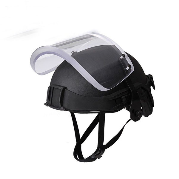 PC PU Acrylic Ballistic Face Mask Level IIIA Bulletproof 145*385mm