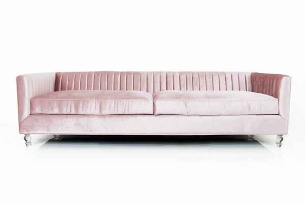 modern solid wood grey velvet fabric upholstery 2 seat sofa  tufted design metal leg lounge for wedding event furniture