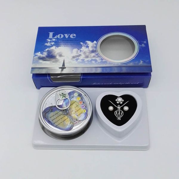 Promotion Gifts Love Pearl 3PCS included Chain Necklace with one Drop Pendant , Ring , Earrings