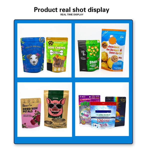 Производитель ПЭТ упаковка пищевых продуктов плоский дно Zipper пластиковый пакет для собак