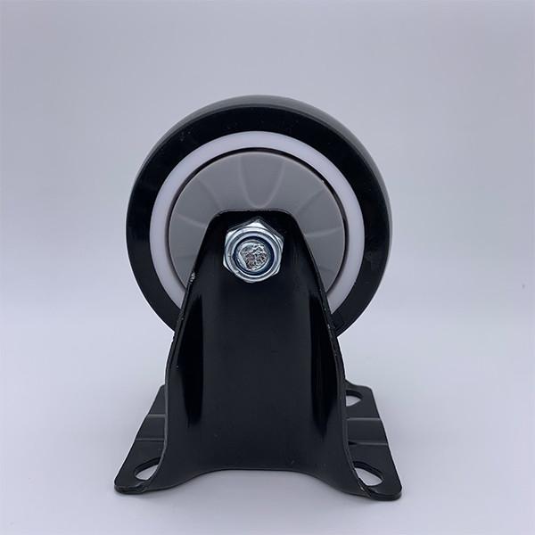 5'' 6'' 8'' Rigid Fixed Plate Black Industrial Heavy Duty Caster