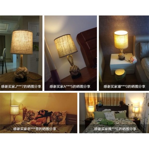 E27 Night Table Lamps For Living Room Bedroom  Rope Table Lamp(WH-MTB-141)