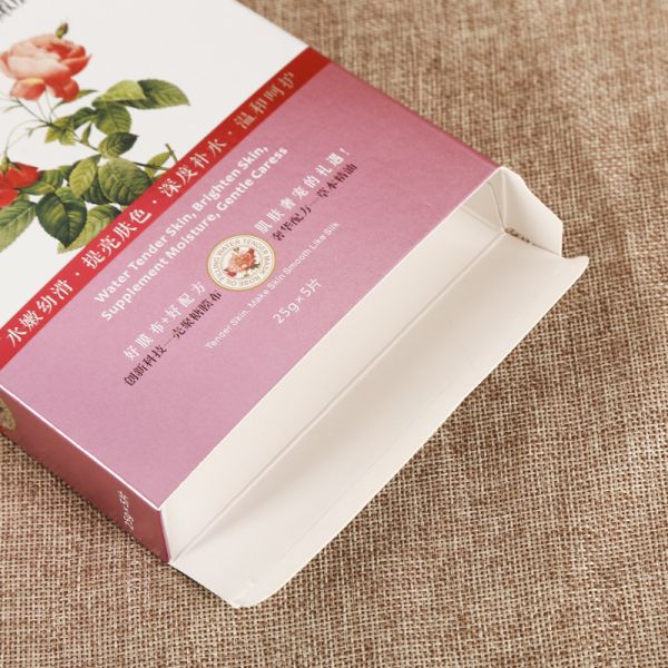 Customizable White Box Vegan Rose Face Mask with Printing and Prime Branded Packaging