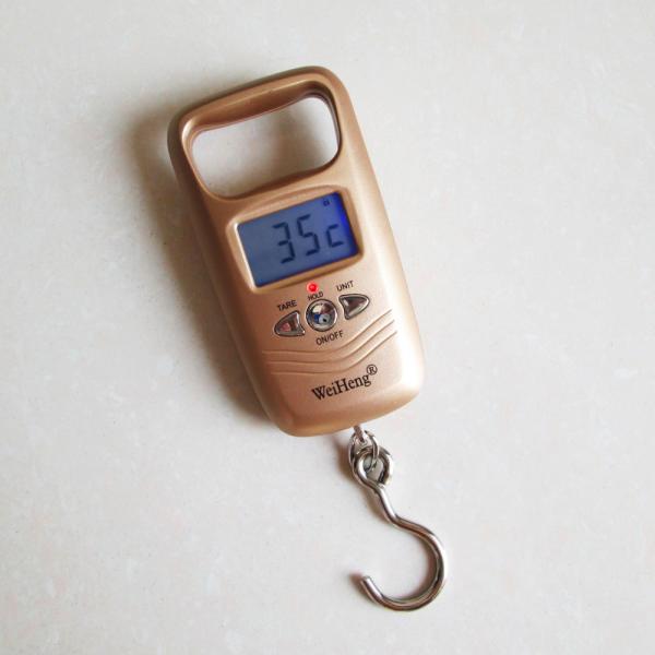 ABS Plastic Stainless Steel WeiHeng WH-A17 50kg Black Gold Electronic Hanging Scales for Accurate and Weighing