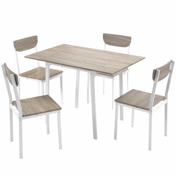 le Tableau et la chaise de salle à manger en métal 5pcs ont placé avec 1 table