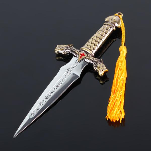 Metal Zinc Alloy Dragon Dagger Mini Knife Letter Opener Collectible