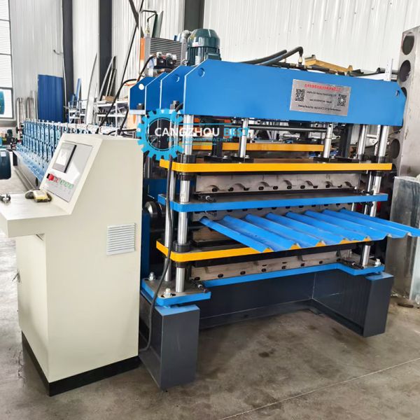 Roof Tile Corrugated IBR Three Profile In One Color Steel Roofing Sheet Roll Forming Machine