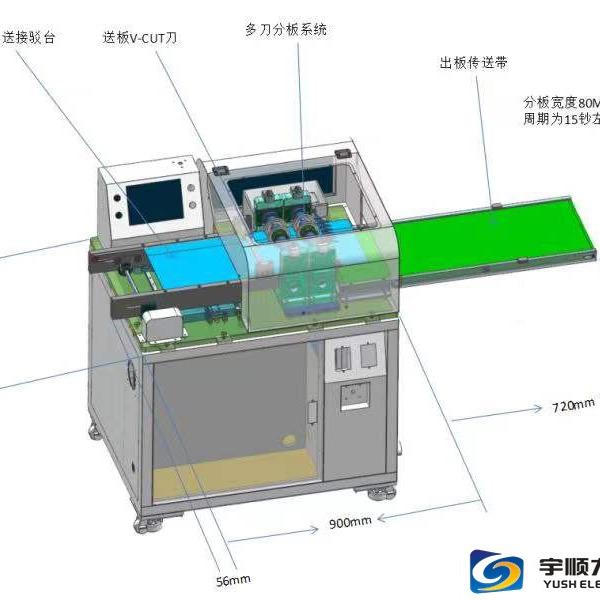 Multiple Groups Of Blades PCB Depaneling Machine For SMT Production Line