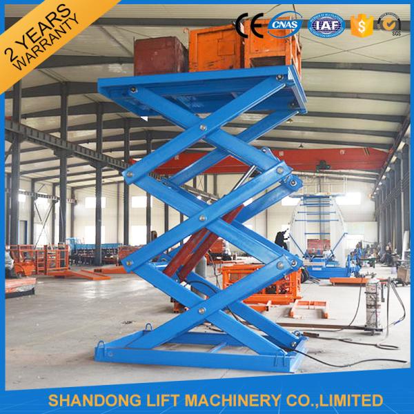 5 T Stationary Hydraulic Heavy Duty Scissor Lift , Hydraulic Work Platform Lift