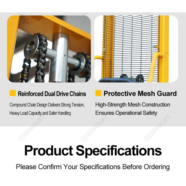 SFH22AG Manual Hydraulic Stacker with Adjustable Straddle Legs