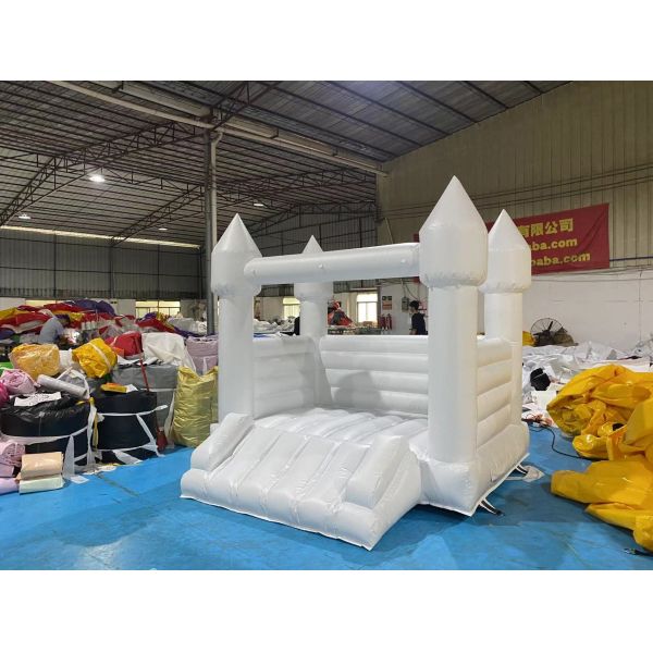 Inflatable Jumping Castle Commercial White Bounce House For Wedding jumping castle