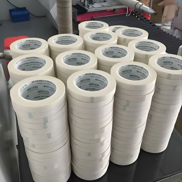 Acrylic Glass Cloth Tape 155℃ Heat Resistant with Strong Initial Adhesion and F-Class Electrical Insulation for Wiring Harness Binding