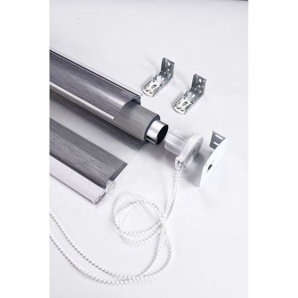 Las persianas de rodillo interiores amistosas de la cebra del manual de Eco día y noche modificaron para requisitos particulares