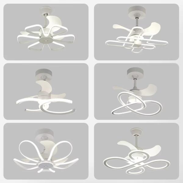Ventilateur de plafond Nordic Inverter Ventilateurs de plafond silencieux de 52 pouces pour chambre à coucher / salle à manger