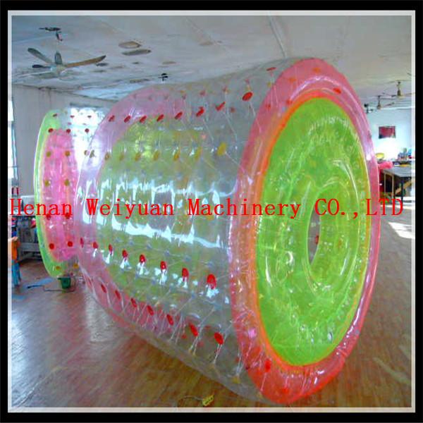 PVC1.2MM Colorful 2.2m hot air welding  Floating Kids Toys colorful  Inflatable water roller ball for water pool