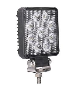 Luzes de inundação puras Offroad 12V do trabalho do diodo emissor de luz do quadrado 9W branco impermeáveis