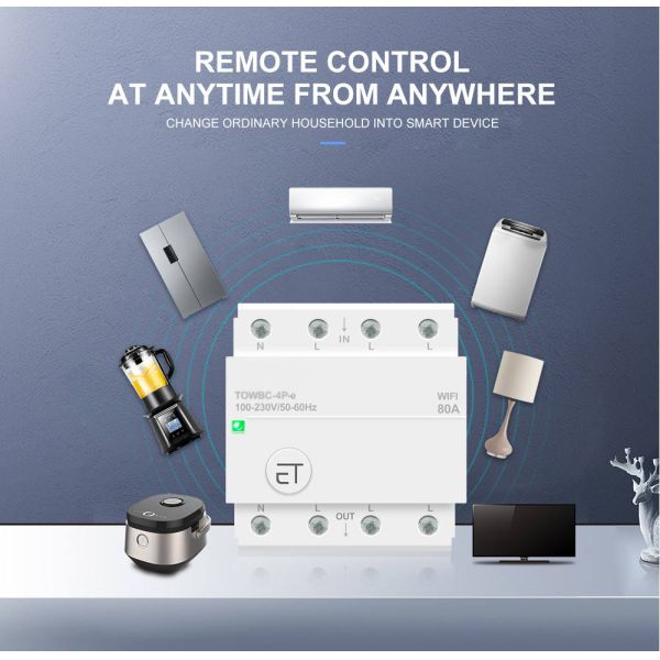 Din Rail WIFI Circuit Breaker Switch Remote Voice Control by Ewelink APP for Home mcb timer 110V 220V 380V