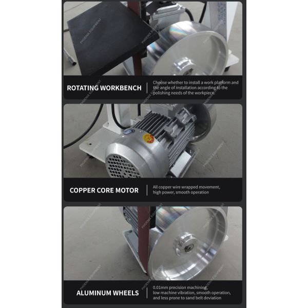 Speed Small Universal Abrasive Belt Grinding Machine for Metal Casting Parts PMS1200