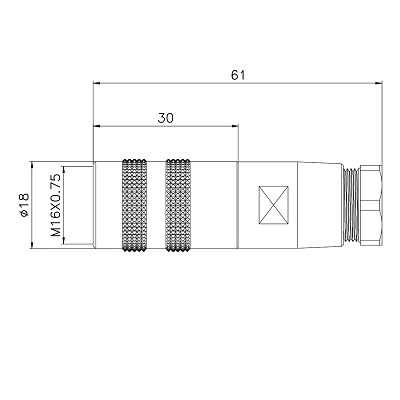 Pin Rigoal 12 кругового соединителя M16 запирать винта CE PA66
